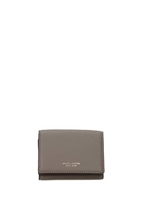 Marc Jacobs Wallets Women Leather Gray Cement