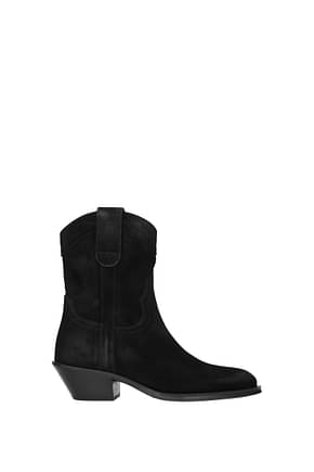 Saint Laurent Ankle boots Women Suede Black