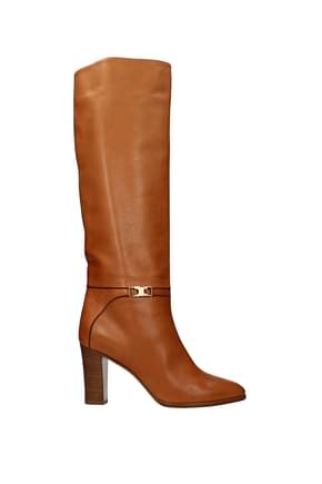Celine Boots Women Leather Brown Tan