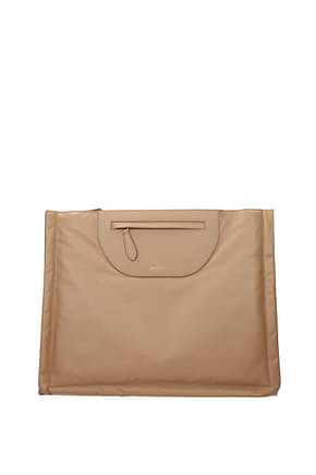 Burberry Clutches Women Leather Beige