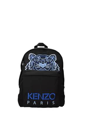Kenzo Backpack and bumbags Men Fabric  Black Graphite Blue