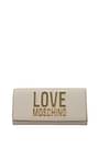 Love Moschino Wallets Women Polyurethane Beige Ivory