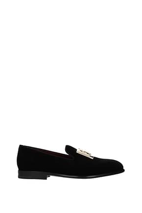 Dolce&Gabbana Loafers Men Velvet Black