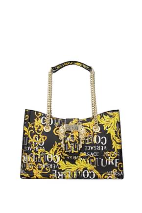 Versace Jeans Shoulder bags couture Women Polyester Black Gold