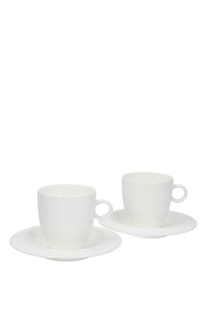Alessi コーヒーと紅茶 bavero set x 2 家 磁器 白