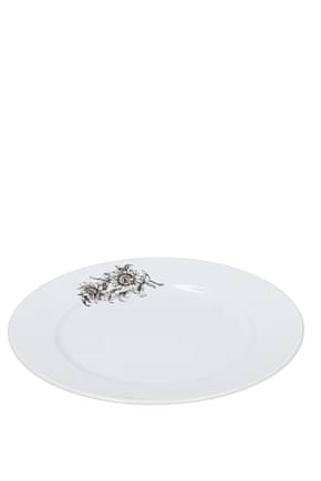 Richard Ginori Assiettes girasoli set x 6 Maison Porcelaine Blanc Sépia