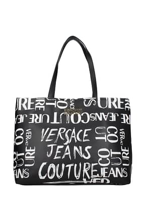 Versace Jeans Sacs D'épaule couture Femme Polyuréthane Noir Blanc