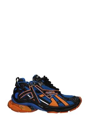 Balenciaga أحذية رياضية runner رجال قماش أزرق البرتقالي