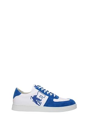 Etro Sneakers Men Leather White Light Blue
