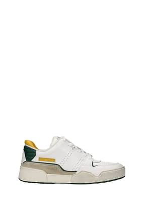Isabel Marant Sneakers Men Leather White Yellow