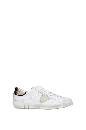 Philippe Model Sneakers paris Women Leather White Gold