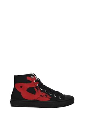 Vivienne Westwood Sneakers Homme Tissu Noir Rouge
