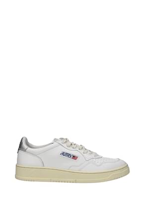 Autry Sneakers Homme Cuir Blanc Argent