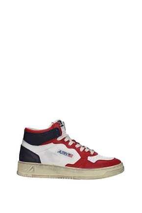 Autry Sneakers Homme Cuir Blanc Rouge