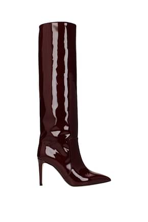 Paris Texas Boots Women Patent Leather Red Bordeaux