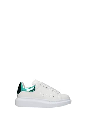 Alexander McQueen Sneakers Damen Leder Weiß Smaragd