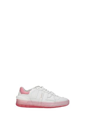 Lanvin Sneakers clay Women Leather White Pink