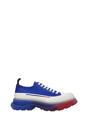 Alexander McQueen أحذية رياضية tread slick رجال قماش أزرق