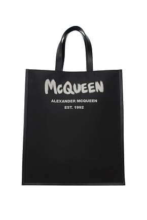Alexander McQueen حقائب اليد رجال قماش أسود