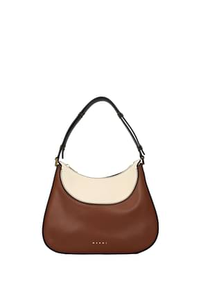 Marni Shoulder bags Women Leather Brown Leather