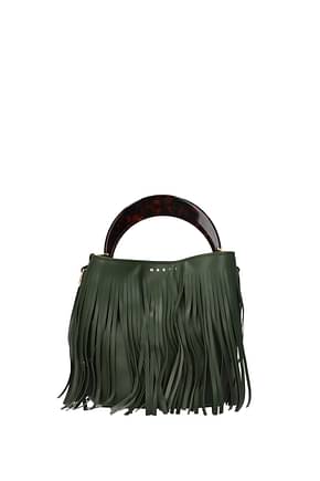 Marni Handbags venice bucket Women Leather Green