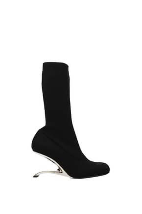 Alexander McQueen टखने तक ढके जूते महिलाओं कपड़ा काली