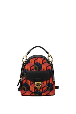 MCM Backpacks and bumbags Women Fabric  Black Multicolor