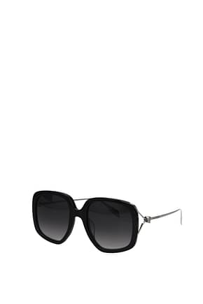 Alexander McQueen Gafas de sol Mujer Acetato Negro Plata