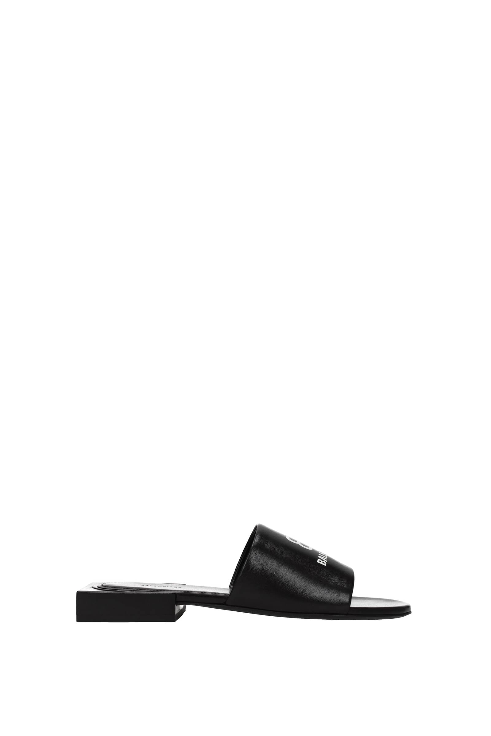 Balenciaga Leather BB Square Toe Slippers women  Glamood Outlet