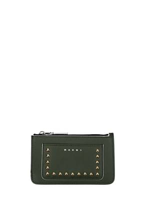 Marni Document holders Women Leather Green Olive