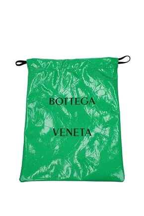 Bottega Veneta Clutches badge drawstring Men Patent Leather Green Grass