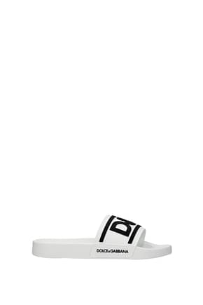 Dolce&Gabbana Slippers and clogs Men Rubber White Black