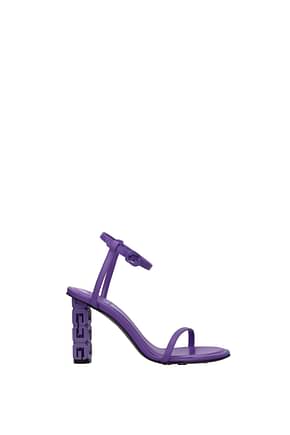 Givenchy Sandals g cube Women Leather Violet Light Violet