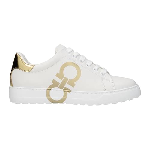 eenheid op tijd Okkernoot Salvatore Ferragamo Sneakers number Women NUMBER0753381 Leather White Gold  241,15€
