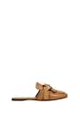 Loewe Slippers and clogs Women Leather Brown Hot Desert