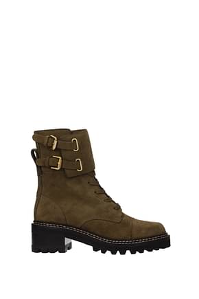 See by Chloé Ankle boots Women Suede Green