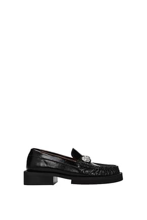 Ganni Loafers Women Patent Leather Black