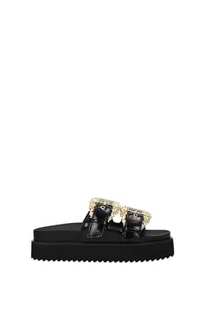 Versace Jeans Slippers and clogs couture Women Polyurethane Black