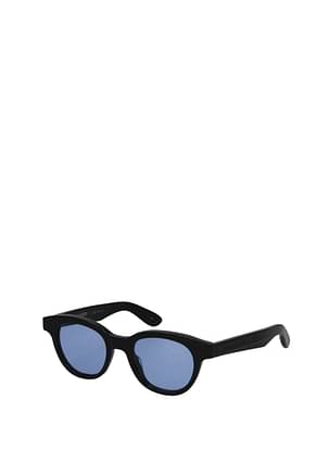 Alexander McQueen धूप का चश्मा पुरुषों एसीटेट काली नीला