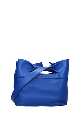 Alexander McQueen Handbags the bow Women Leather Blue Electric Blue