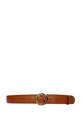 Gucci Thin belts Women Leather Brown