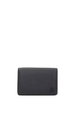 Louboutin Document holders Men Leather Gray Red