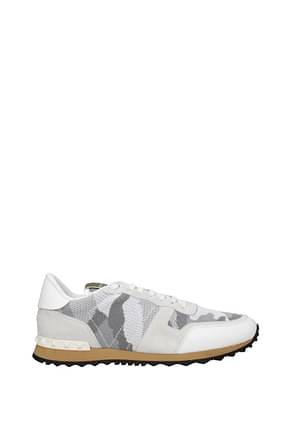 Valentino Garavani Sneakers Men Fabric  Gray White