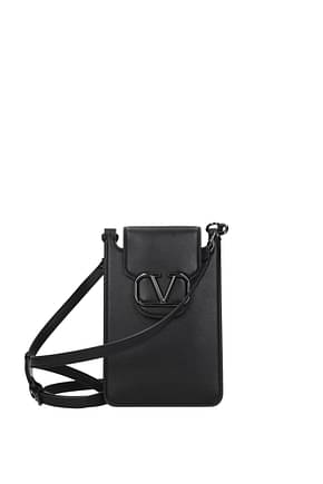Valentino Garavani Selfphone Cover Men Leather Black
