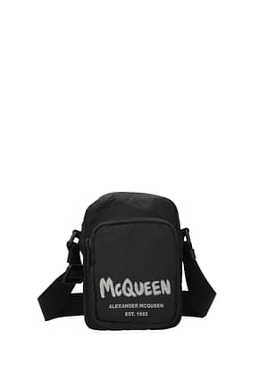 Alexander McQueen Crossbody Bag Men Fabric  Black