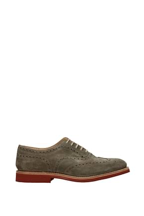 Church's Lace up and Monkstrap downton Men Suede Gray Stone