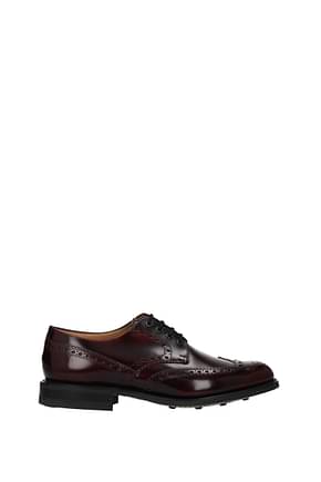 Church's Lace up and Monkstrap ramsden Men Leather Red Burgundy