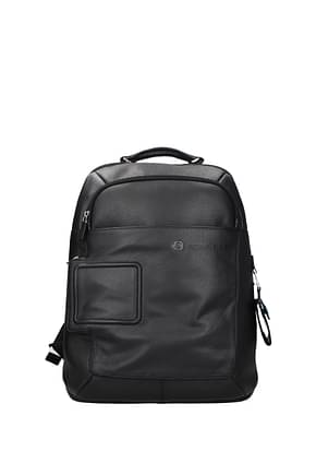 Piquadro Backpack and bumbags Men Leather Black