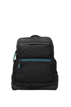 Piquadro Backpack and bumbags Men Fabric  Black Bottle Green