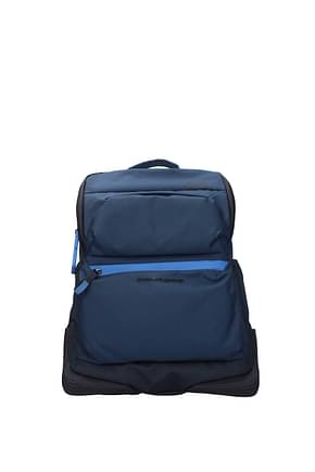 Piquadro Backpack and bumbags Men Fabric  Blue Blue Navy
